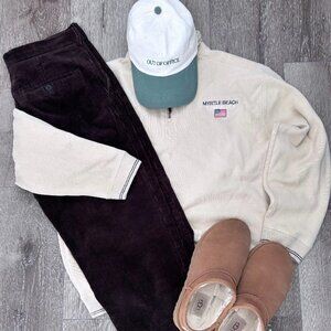 Cream Quarter Zip Sweater